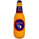 Pets First MLB Cleveland Guardians Stadium Beer Bottle Plush Dog Toy-Cutest Plush Toy for DOGS & CATS with Inner SQUEAKER & Premium Embroidery of Baseball Team Name & Logo