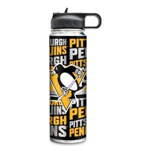 Rico Industries NHL Hockey Pittsburgh Penguins 22oz Stainless Steel Tumbler with Lid - Great For Coffee, Tea, Water or Cocktails