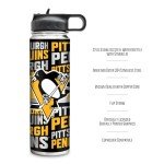 Rico Industries NHL Hockey Pittsburgh Penguins 22oz Stainless Steel Tumbler with Lid - Great For Coffee, Tea, Water or Cocktails