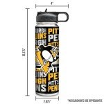 Rico Industries NHL Hockey Pittsburgh Penguins 22oz Stainless Steel Tumbler with Lid - Great For Coffee, Tea, Water or Cocktails
