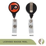 Desert Cactus Philadelphia Flyers Retractable Badge Holder NHL Team ID Reel with Ticket Clip for Lanyard, Work, School & Office Access