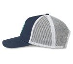 AMERICAN NEEDLE Seattle Kraken NHL Valin Adjustable Snapback Trucker Baseball Hat, White/Navy (42962C-SEK-WHNV)