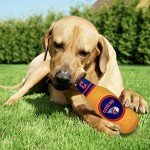 Pets First MLB Cleveland Guardians Stadium Beer Bottle Plush Dog Toy-Cutest Plush Toy for DOGS & CATS with Inner SQUEAKER & Premium Embroidery of Baseball Team Name & Logo