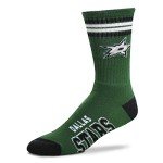 For Bare Feet NHL Dallas Stars 4 Stripe Deuce Crew Sock Team Color YOUTH