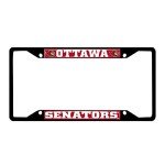 FANMATS 31829 Ottawa Senators Metal License Plate Frame Black Finish