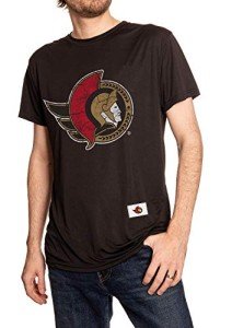 NHL Mens Loose Fit Performance Rashguard Wicking Short Sleeve Shirt (Ottawa Senators, Medium)