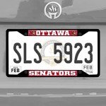 FANMATS 31829 Ottawa Senators Metal License Plate Frame Black Finish