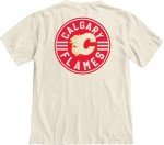 Blue 84 Standard NHL Officially Licensed T-Shirt Ringspun Front/Back Ivory Puck