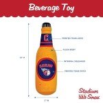 Pets First MLB Cleveland Guardians Stadium Beer Bottle Plush Dog Toy-Cutest Plush Toy for DOGS & CATS with Inner SQUEAKER & Premium Embroidery of Baseball Team Name & Logo