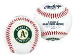 Rawlings MLB Oakland Athletics Team Logo Baseball, White, 1