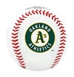 Rawlings MLB Oakland Athletics Team Logo Baseball, White, 1