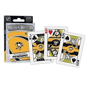 MasterPieces Family Games - NHL Pittsburgh Penguins Playing Cards - Officially Licensed Playing Card Deck for Adults, Kids, and Family 2.5" x 3.5"