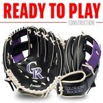 Franklin Sports MLB Youth Teeball Glove + Foam Ball Set - Kids Colorado Rockies Baseball + Teeball Mitt and Ball - Perfect First Kids Glove - 9.5"