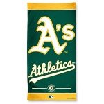 WinCraft MLB Oakland A's Fiber Beach Towel, 9lb/30 x 60
