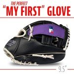 Franklin Sports MLB Youth Teeball Glove + Foam Ball Set - Kids Colorado Rockies Baseball + Teeball Mitt and Ball - Perfect First Kids Glove - 9.5"
