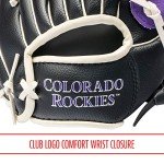 Franklin Sports MLB Youth Teeball Glove + Foam Ball Set - Kids Colorado Rockies Baseball + Teeball Mitt and Ball - Perfect First Kids Glove - 9.5"