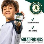 Franklin Sports Oakland Athletics MLB Team Baseball - MLB Team Logo Soft Baseballs - Toy Baseball for Kids - Great Decoration for Desks and Office