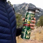 Rico Industries NHL Hockey Minnesota Wild 22oz Stainless Steel Tumbler with Lid - Great For Coffee, Tea, Water or Cocktails