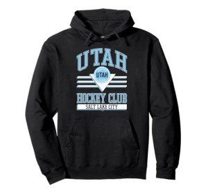 Utah Hockey Club Black Officially Licensed Pullover Hoodie