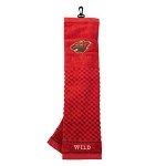 Team Golf NHL Minnesota Wild Embroidered Golf Towel Embroidered Golf Towel, Checkered Scrubber Design, Embroidered Logo