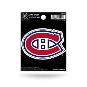 Rico Industries NHL Hockey Montreal Canadiens Short Sport Decal 3.75' x 4.75' Die Cut Team Logo Short Sport Decal