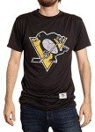 NHL Mens Loose Fit Performance Rashguard Wicking Short Sleeve Shirt (Pittsburgh Penguins, Medium)