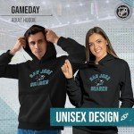 Wright & Ditson Adult NHL Gameday Hooded Sweatshirt - Officially Licensed - Fleece Hockey Pullover - Unisex Hoodie (San Jose Sharks - Black, X-Large)