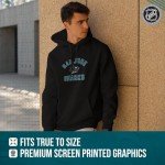 Wright & Ditson Adult NHL Gameday Hooded Sweatshirt - Officially Licensed - Fleece Hockey Pullover - Unisex Hoodie (San Jose Sharks - Black, X-Large)