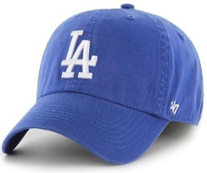 47 MLB Team Color Primary Logo Franchise Fitted Baseball Hat Cap, Unisex Adult - Los Angeles Dodgers - Blue (Medium)