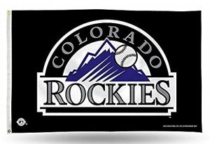 Rico Industries FGB6402 MLB Colorado Rockies 3-Foot by 5-Foot Banner Flag