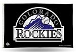 Rico Industries FGB6402 MLB Colorado Rockies 3-Foot by 5-Foot Banner Flag