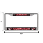 Rico Industries NHL Carolina Hurricanes Bling Chrome License Plate Frame with Glitter Accent , 6 x 12.25-"
