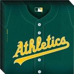 MLB Oakland Athletics™ Green Disposable Luncheon Paper Napkins - 6.5" x 6.5" (Pack of 36) - Perfect for Game Day Parties & Events