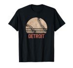 Vintage Baseball Detroit Shirt Cool Softball Gift T-Shirt