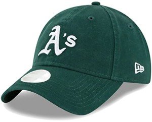 New Era Women's MLB Core Classic 9TWENTY Team Color Home Adjustable Hat Cap One Size Fits All - Oakland Athletics Green