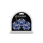 Team Golf NHL Edmonton Oilers 3 Pack Golf Chip Ball Markers, Poker Chip Size with Pop Out Smaller Double-Sided Enamel Markers