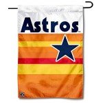 WinCraft Houston Astros Vintage Rainbow Stripes Double Sided Garden Flag