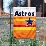 WinCraft Houston Astros Vintage Rainbow Stripes Double Sided Garden Flag