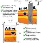 WinCraft Houston Astros Vintage Rainbow Stripes Double Sided Garden Flag