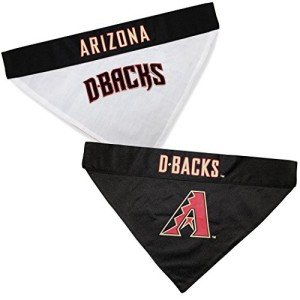 Pets First DMB-3217-L-XL MLB Arizona Diamondbacks Reversible Pet Bandana, Large/X-Large, MLB Team Color