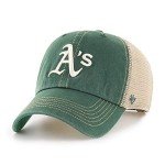 '47 MLB Trawler Mesh Clean Up Adjustable Hat, Adult One Size Fits All (Oakland Athletics Green)