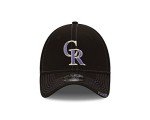 MLB Colorado Rockies Neo Fitted Baseball Cap, Black, Small/Medium