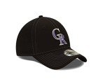 MLB Colorado Rockies Neo Fitted Baseball Cap, Black, Small/Medium