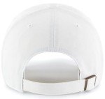 '47 MLB White/White Primary Logo Clean Up Adjustable Strap Hat Cap, Adult One Size Fits All (Atlanta Braves)