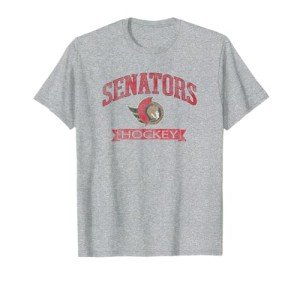 Ottawa Senators Vintage Hockey Gray NHL Officially Licensed T-Shirt