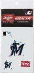 Rawlings | MLB Authentic Baseball Helmet Decal Kit | Miami Marlins