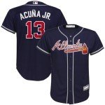 Ronald Acuna Jr. Atlanta Braves MLB Kids Youth 8-20 Navy Alternate Player Jersey (US, Numeric, 8, Regular, Navy)