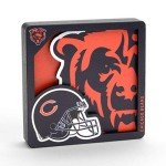 YouTheFan NFL Chicago Bears 3D Logo Series Magnets