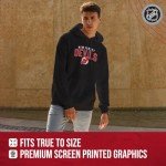 Wright & Ditson NHL Adult Unisex Powerplay Hooded Sweatshirt - Cotton Poly Fleece - Tagless and Comfortable (New Jersey Devils - Black Heather, X-Large)