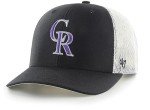 47 MLB Trucker Snapback Adjustable Hat, Adult One Size Fits All - Colorado Rockies, Colorado Rockies Black